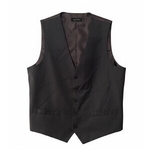 Jean Pierre Mens Vest St Marcus Medium Grey Pinstripe Formal Suit Vest 44R 38W
